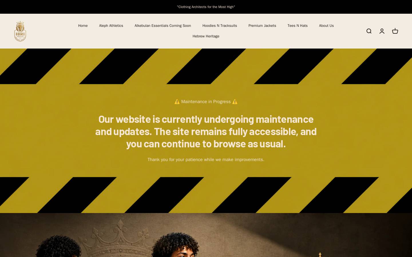 ibriapparel.com homepage screenshot