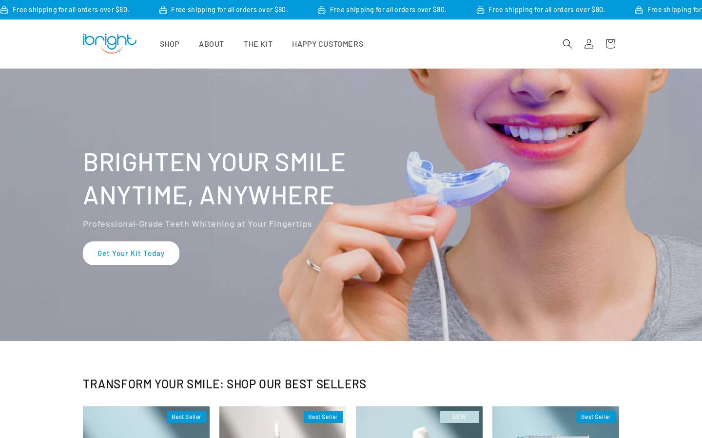 ibrightwhitening.com.au homepage screenshot