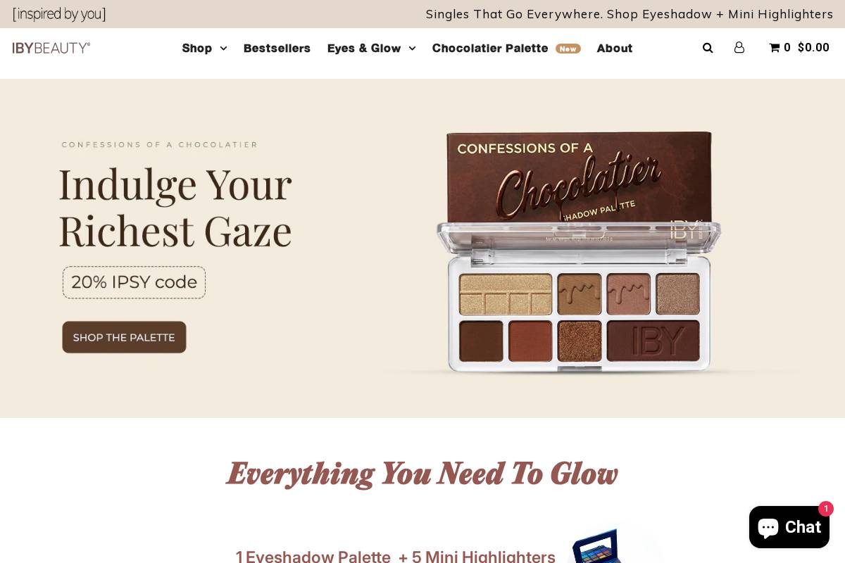 ibybeauty.com homepage screenshot