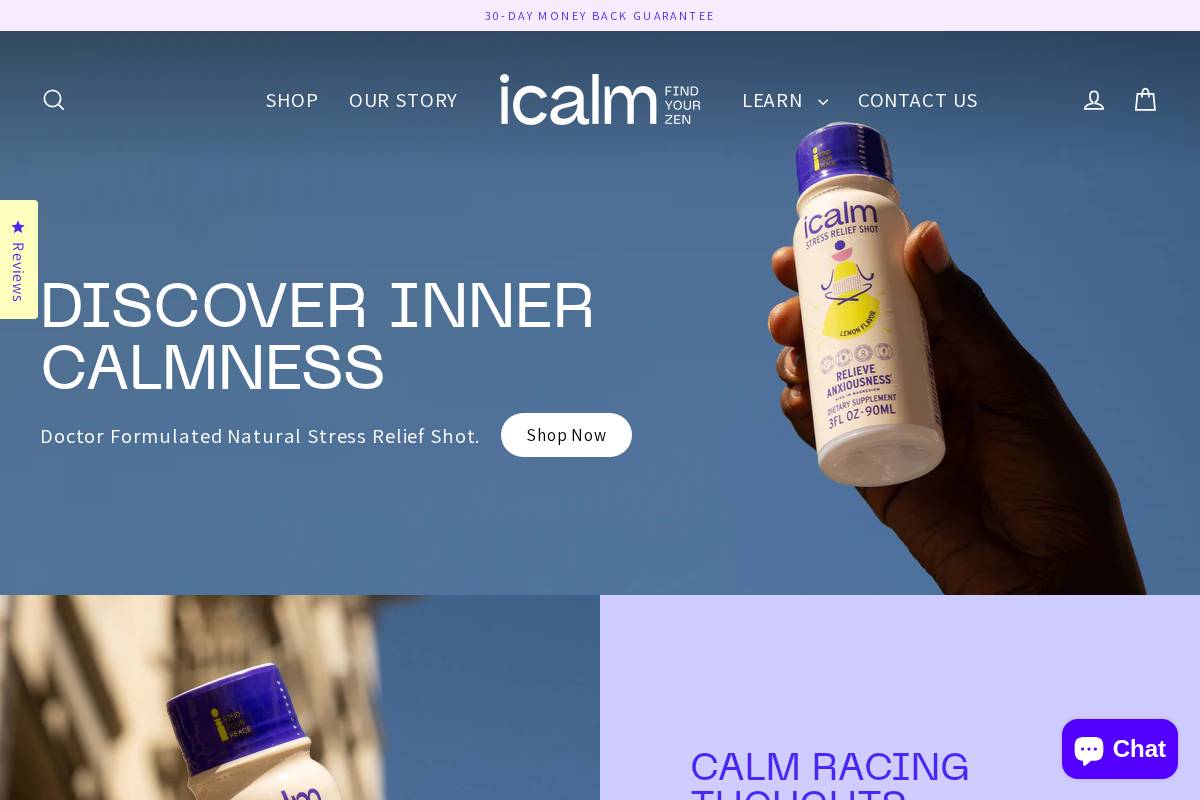 icalm.com homepage screenshot