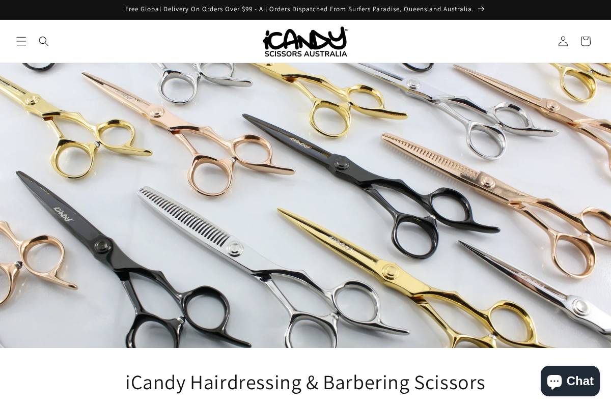 icandyscissors.com.au homepage screenshot