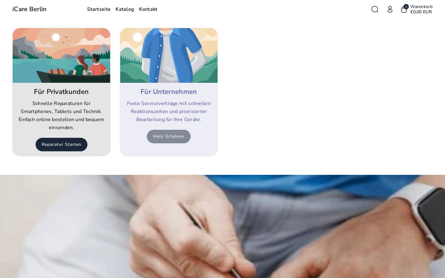 Icareberlin homepage screenshot
