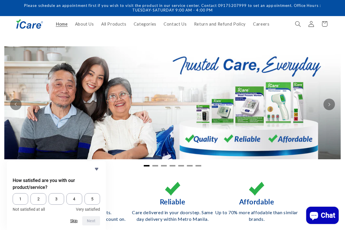 iCare Philippines homepage screenshot