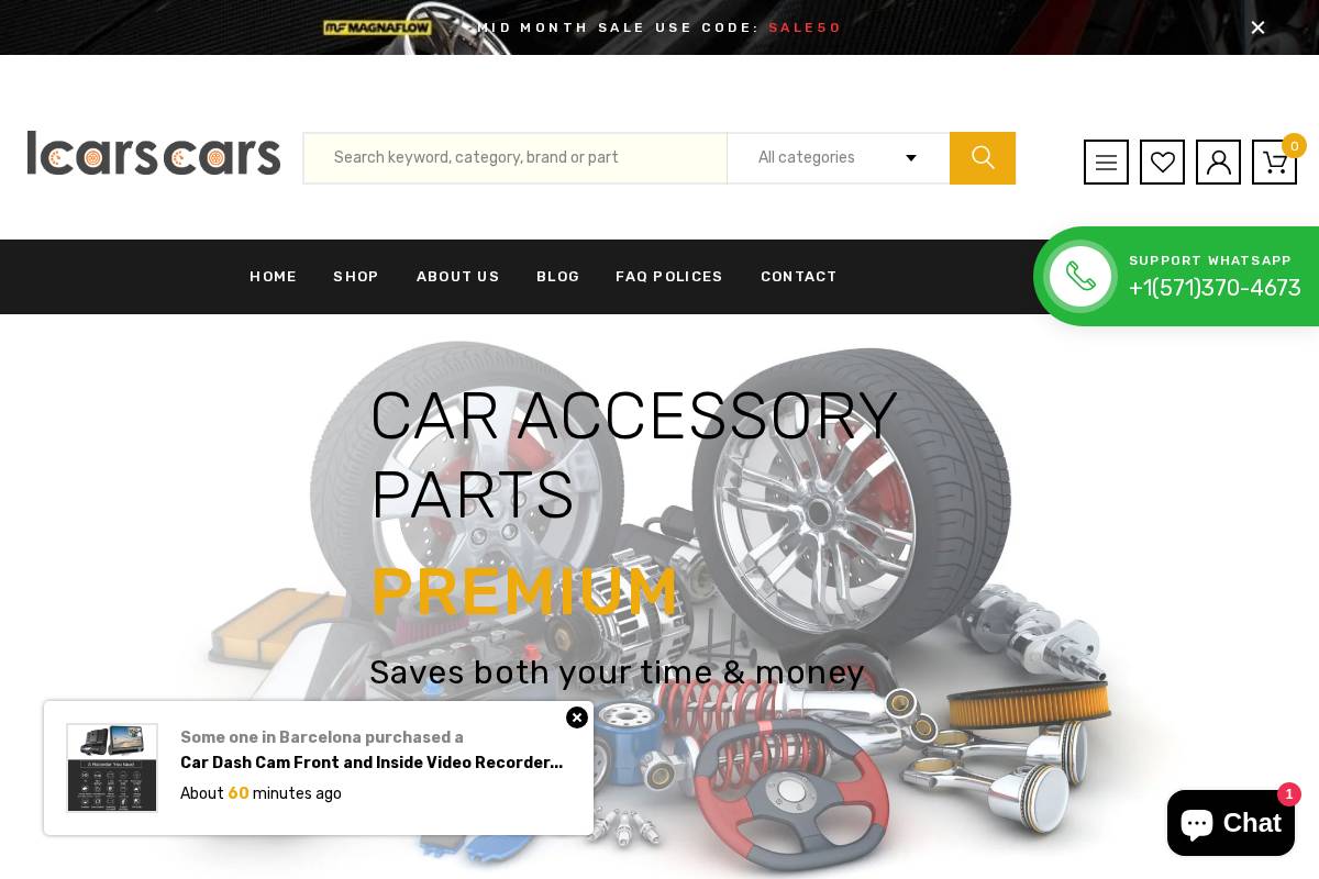 icarscars.com homepage screenshot
