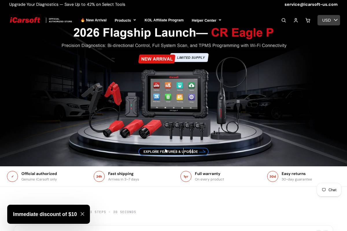 icarsoft-us.com homepage screenshot