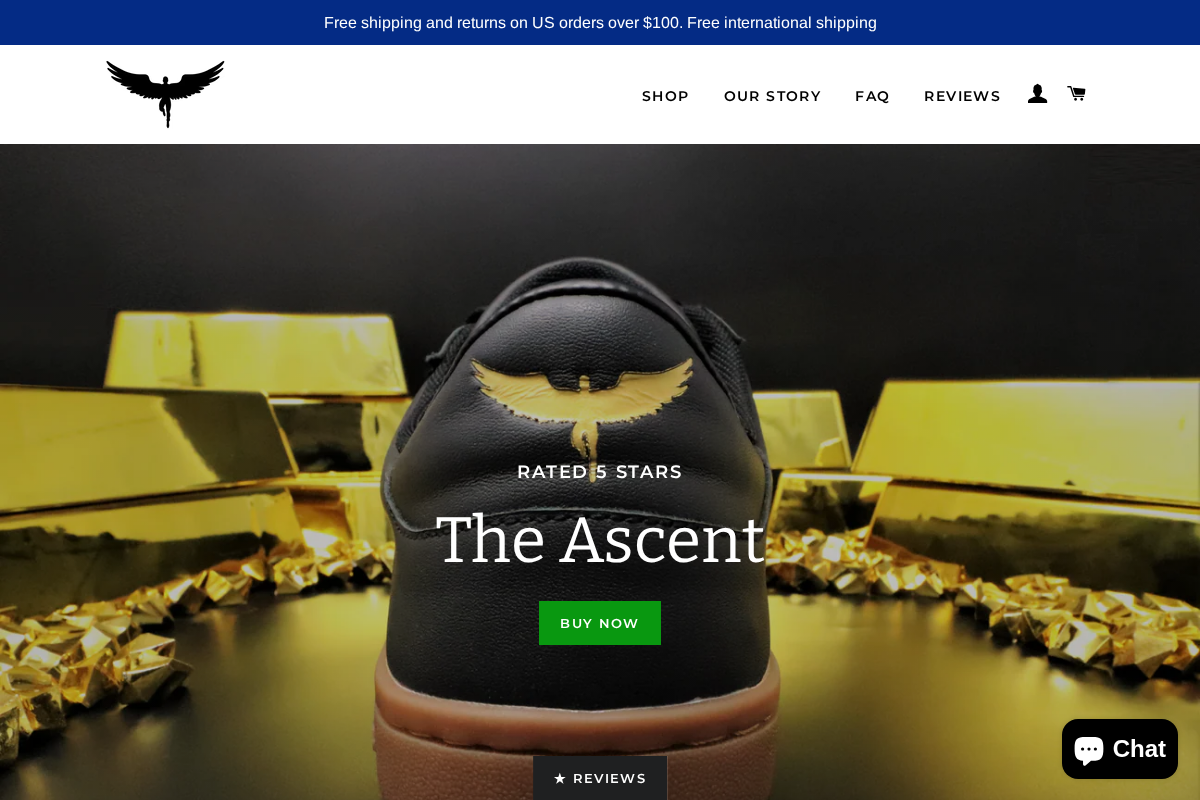 ICARUS footwear homepage screenshot