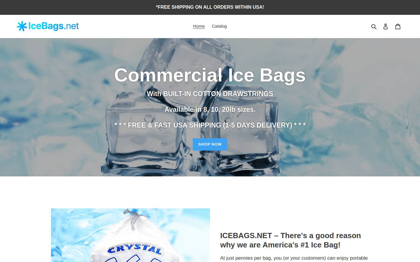 icebags.net homepage screenshot