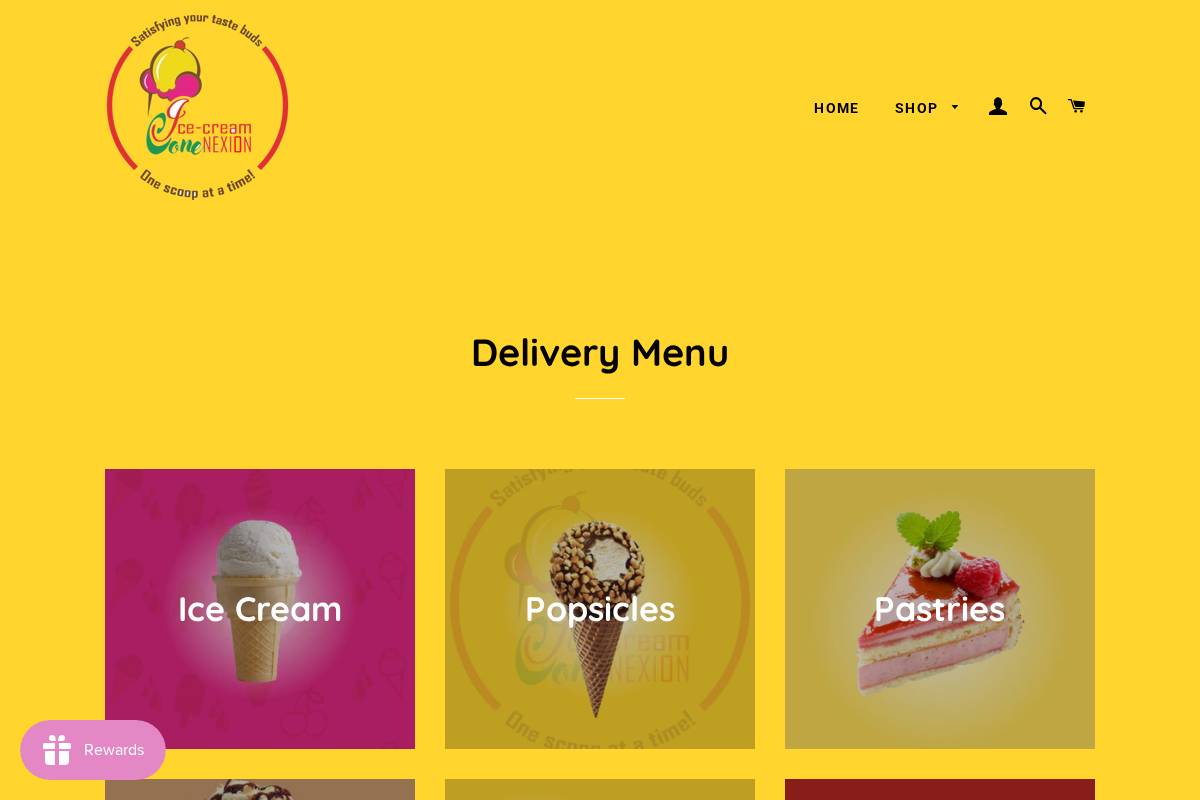 icecreamconenexion.com homepage screenshot