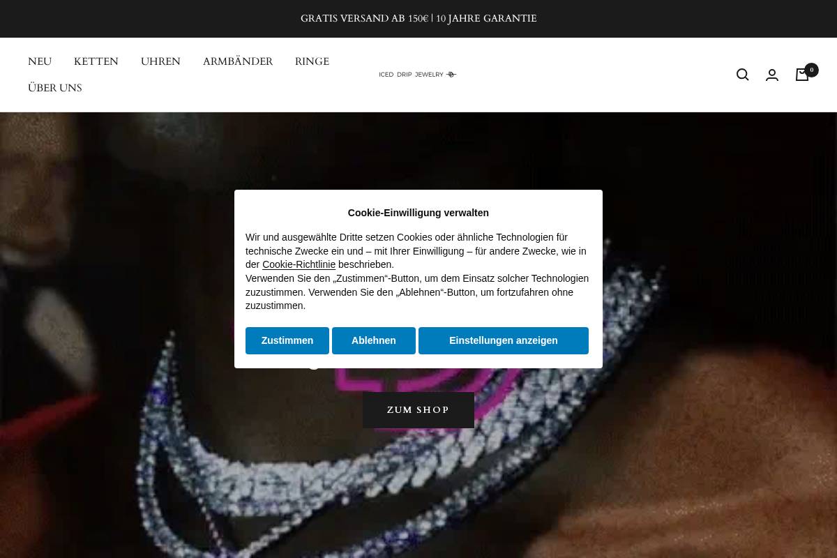 iced-drip-jewelry.de homepage screenshot