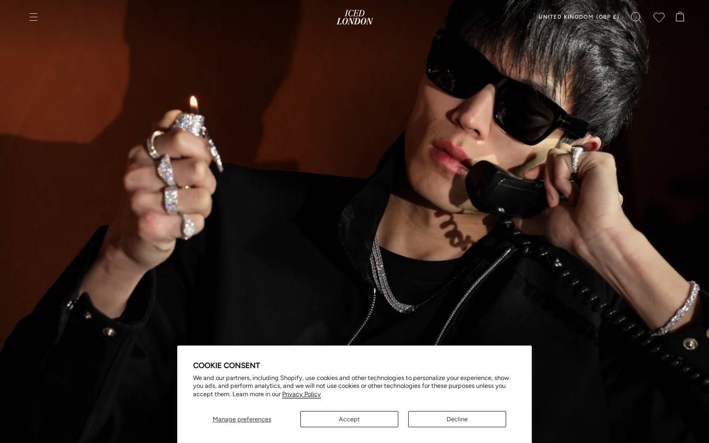Iced London homepage screenshot