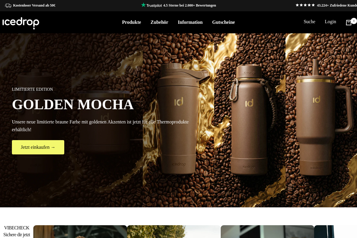 IceDrop homepage screenshot