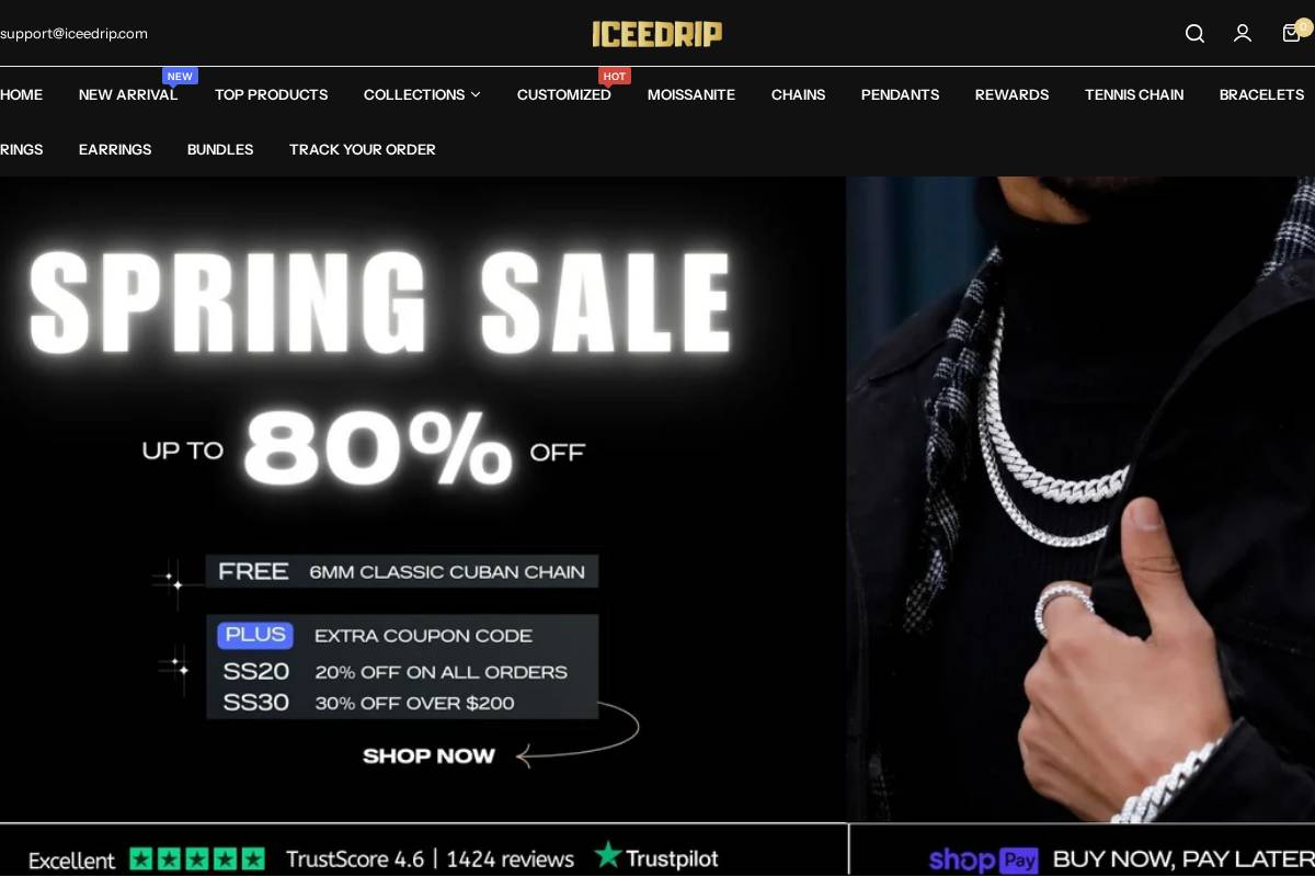 Iceedrip homepage screenshot