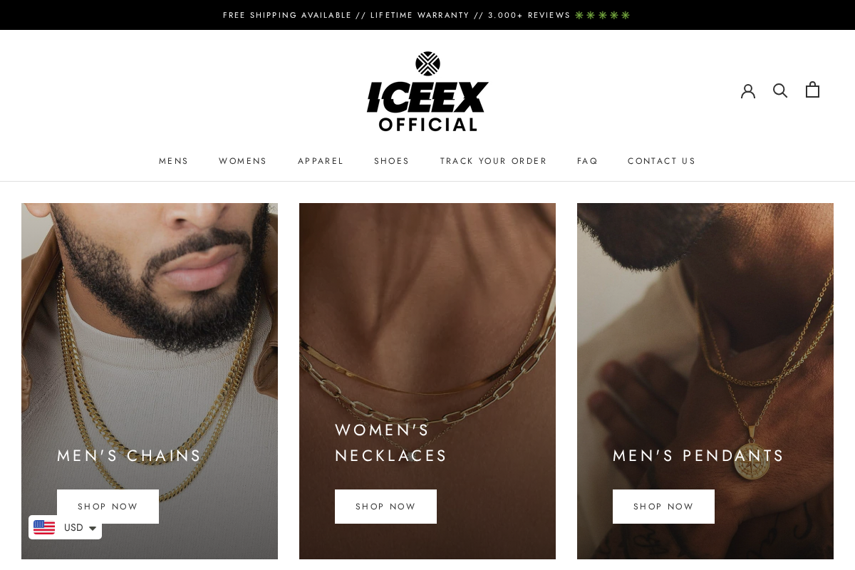 Iceexofficial homepage screenshot