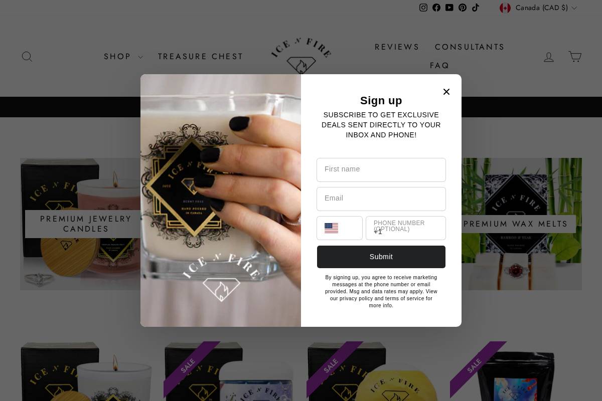 icenfire.ca homepage screenshot