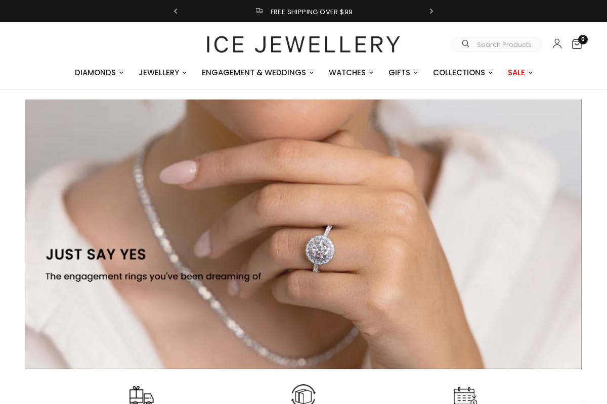 Ice Jewellery homepage screenshot