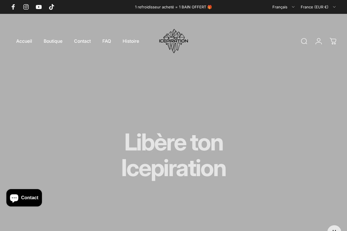 Icepiration homepage screenshot