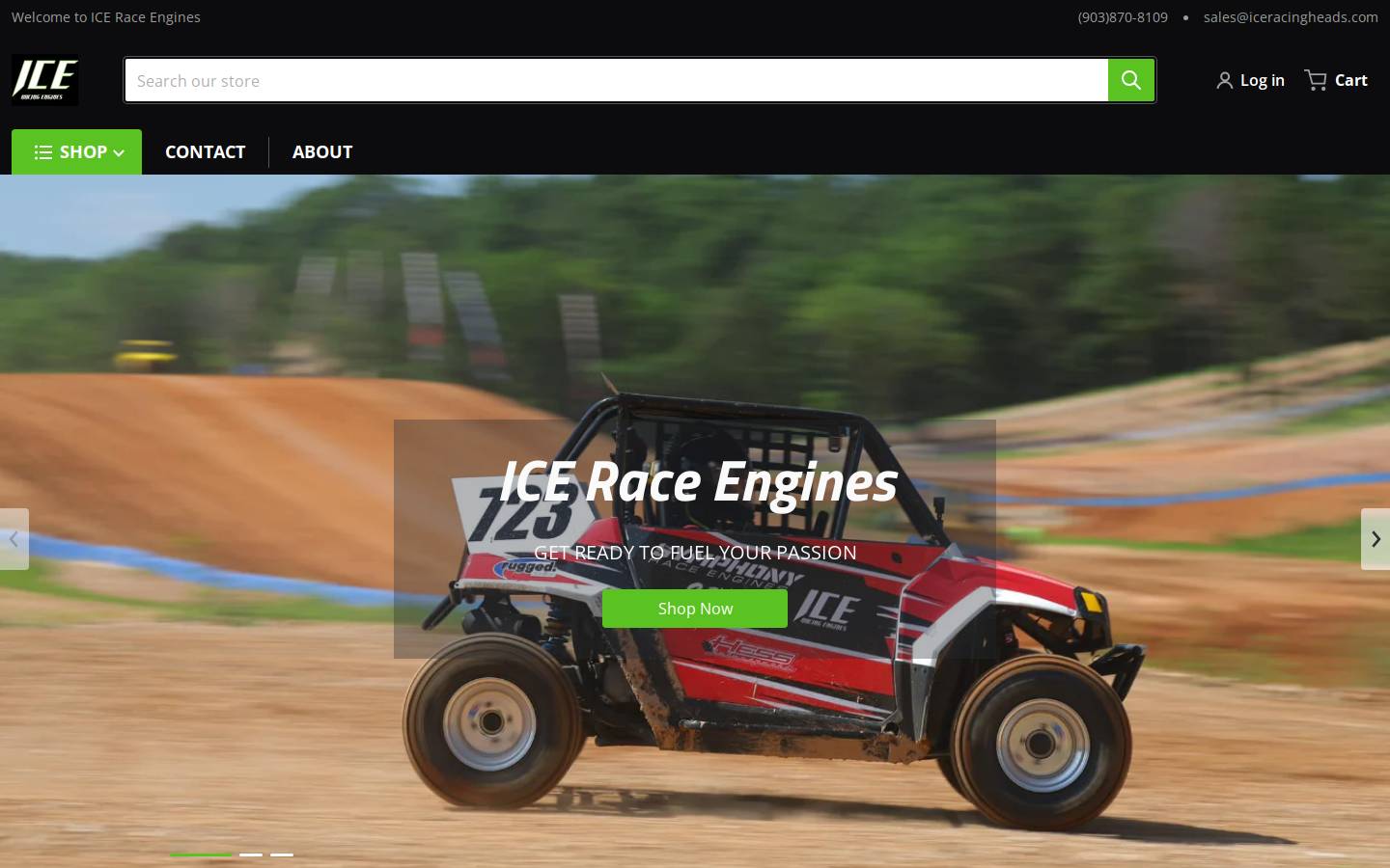 iceracingheads.com homepage screenshot