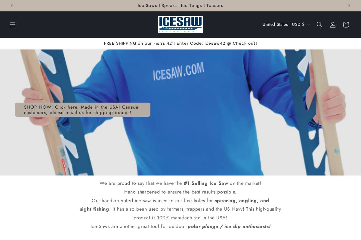 icesaw.com homepage screenshot