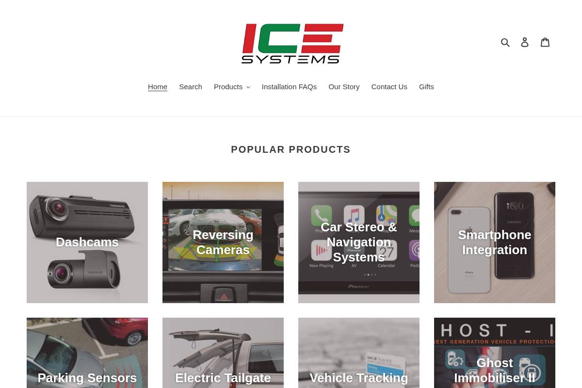 icesystems.ie homepage screenshot
