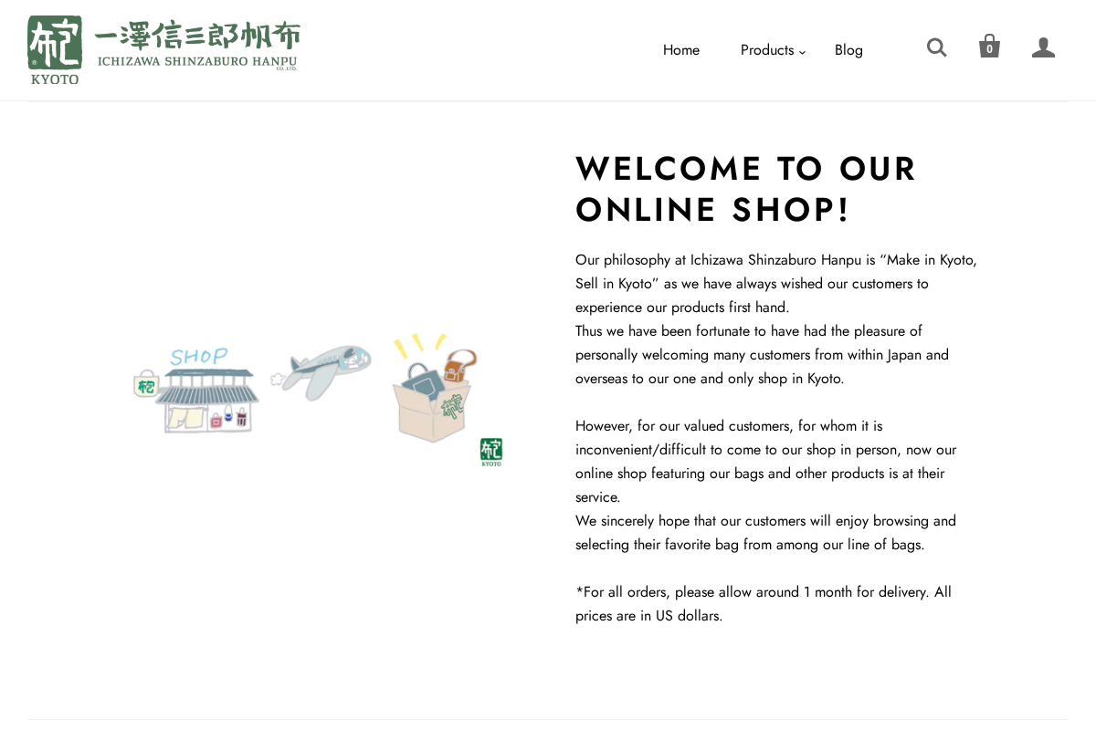 ichizawa-kyoto.com homepage screenshot