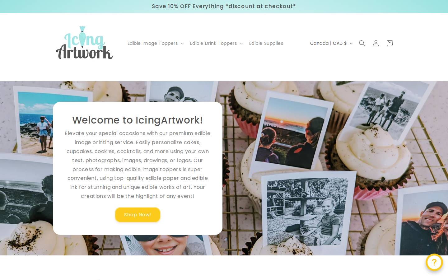 icingartwork.com homepage screenshot