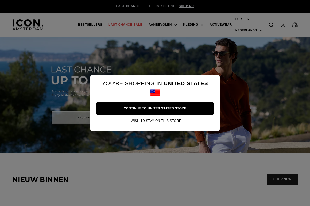 Icon Amsterdam homepage screenshot