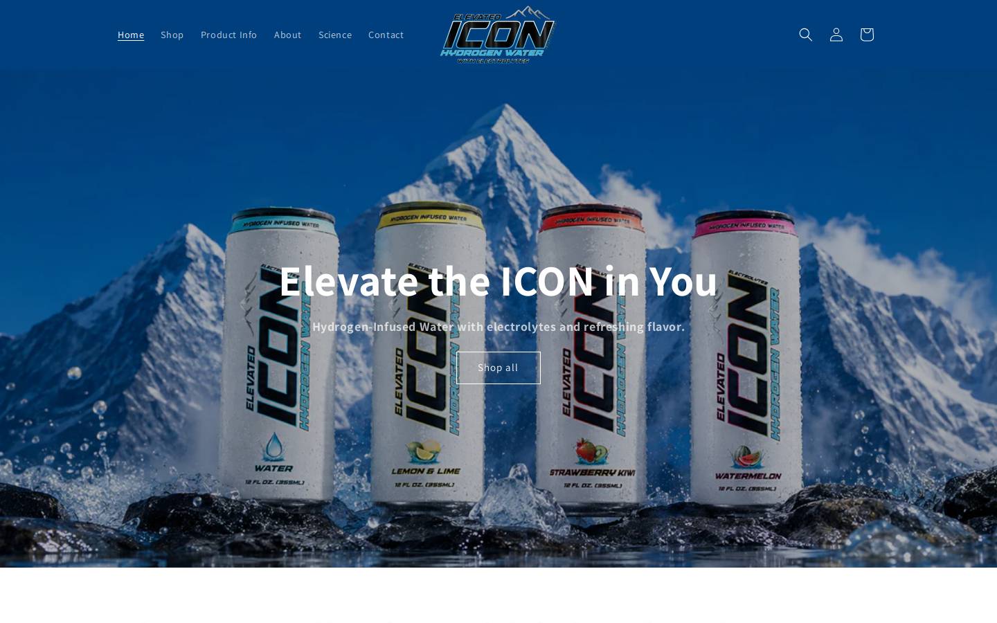 icon-water.com homepage screenshot