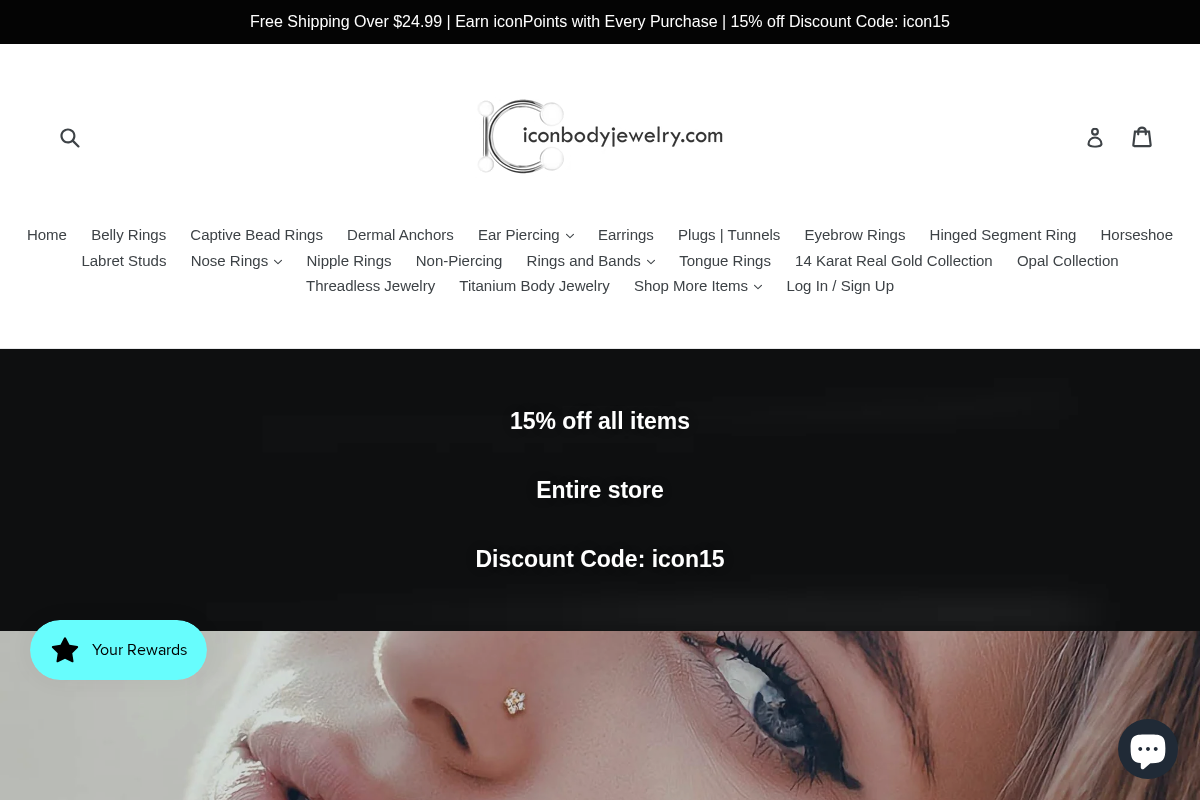iconbodyjewelry.com homepage screenshot