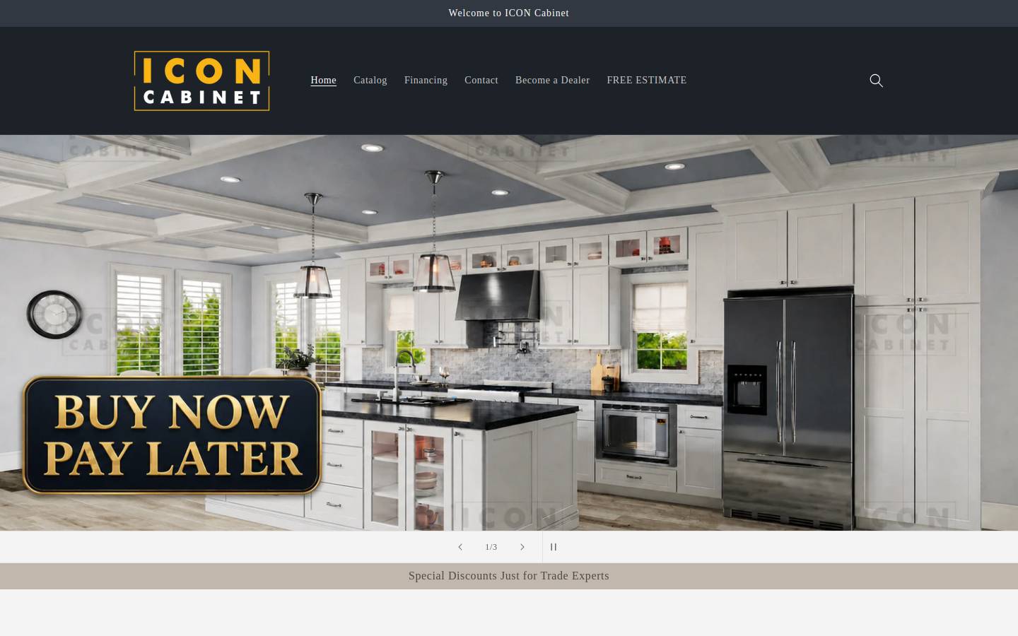 iconcabinet.com homepage screenshot