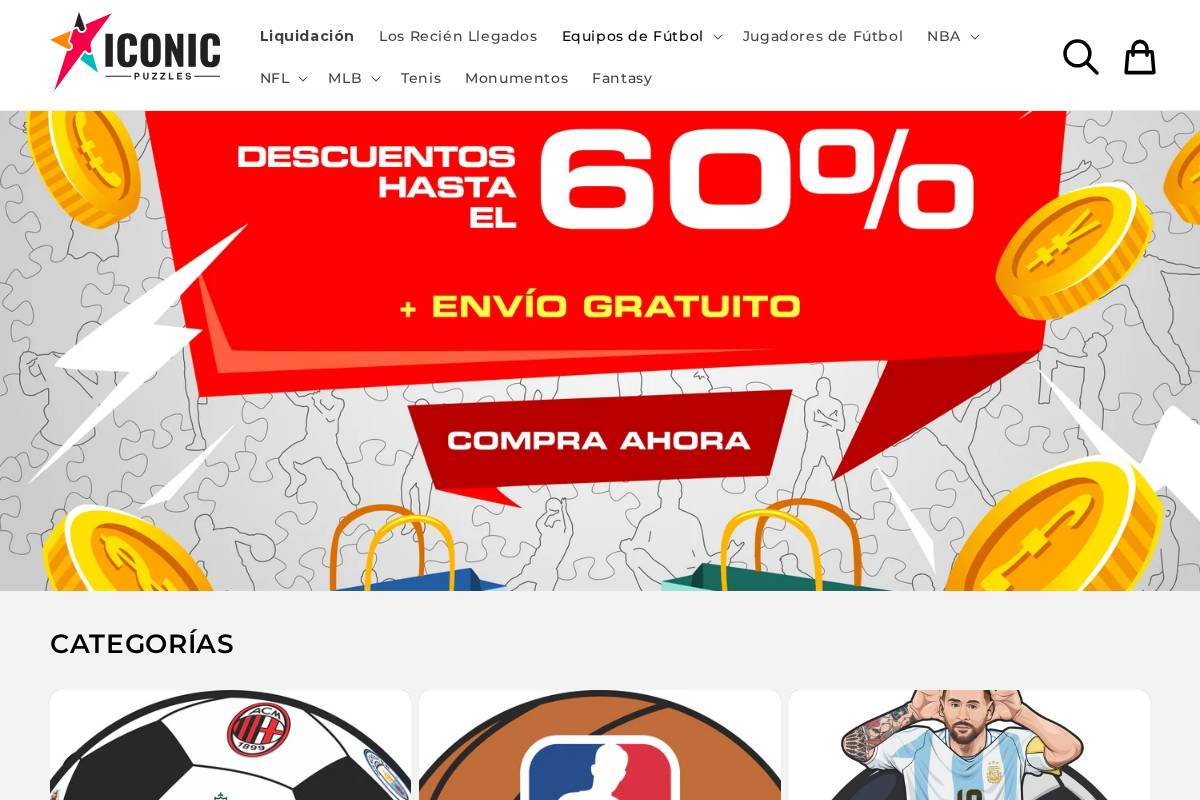 Iconic Puzzles  homepage screenshot
