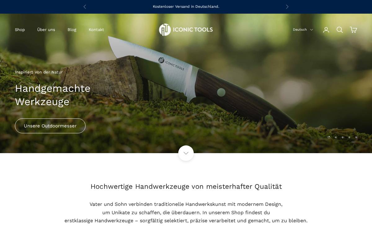 Iconic Tools homepage screenshot