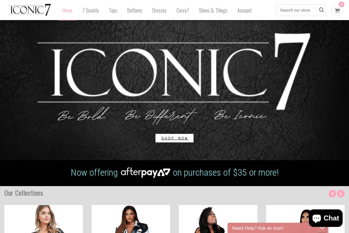 Iconic7 homepage screenshot