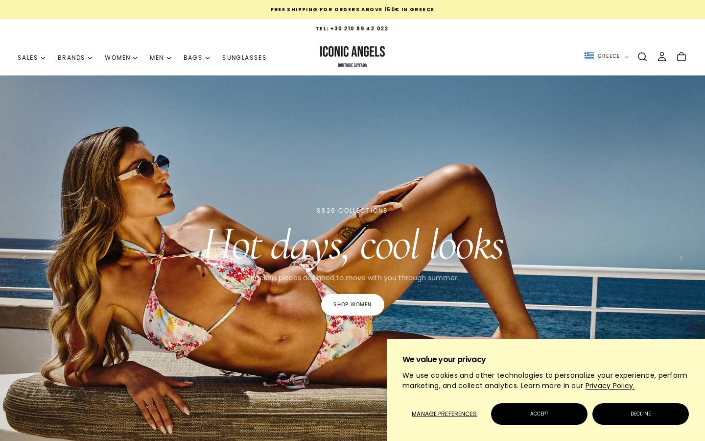 iconicangels.gr homepage screenshot
