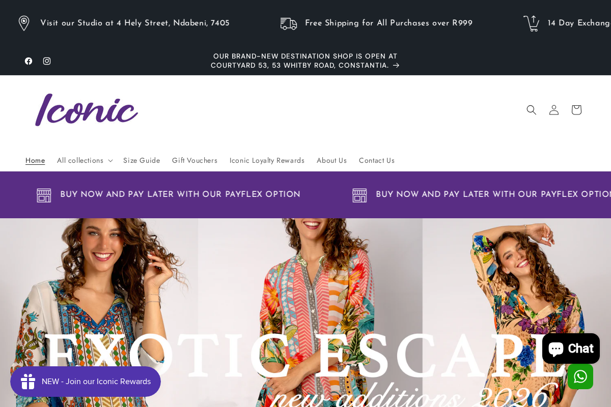 Iconic Designs Shop homepage screenshot
