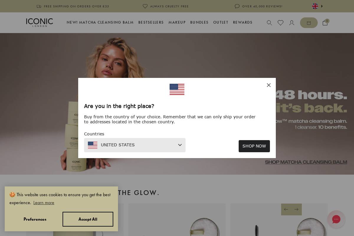 ICONIC LONDON homepage screenshot