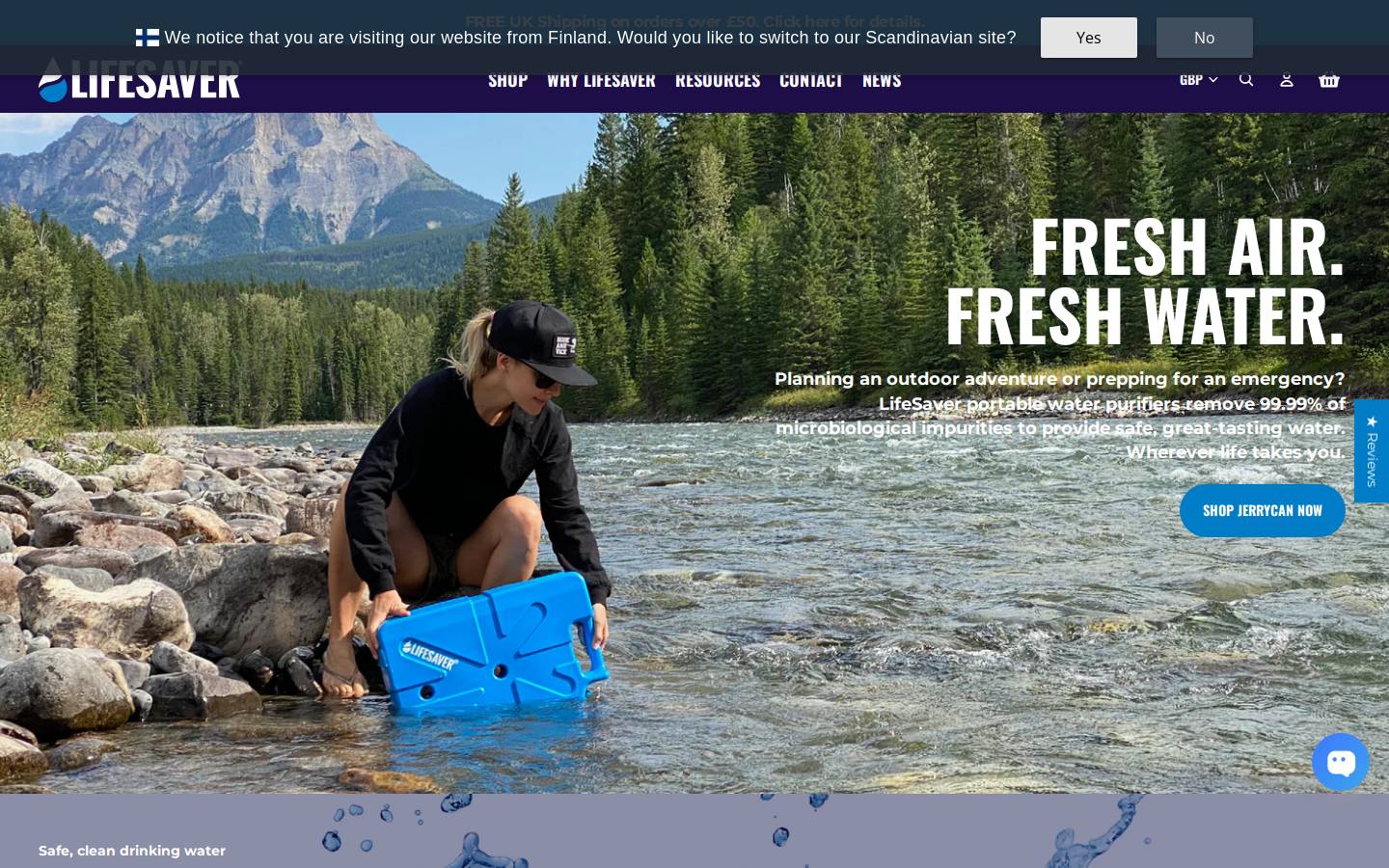LifeSaver homepage screenshot