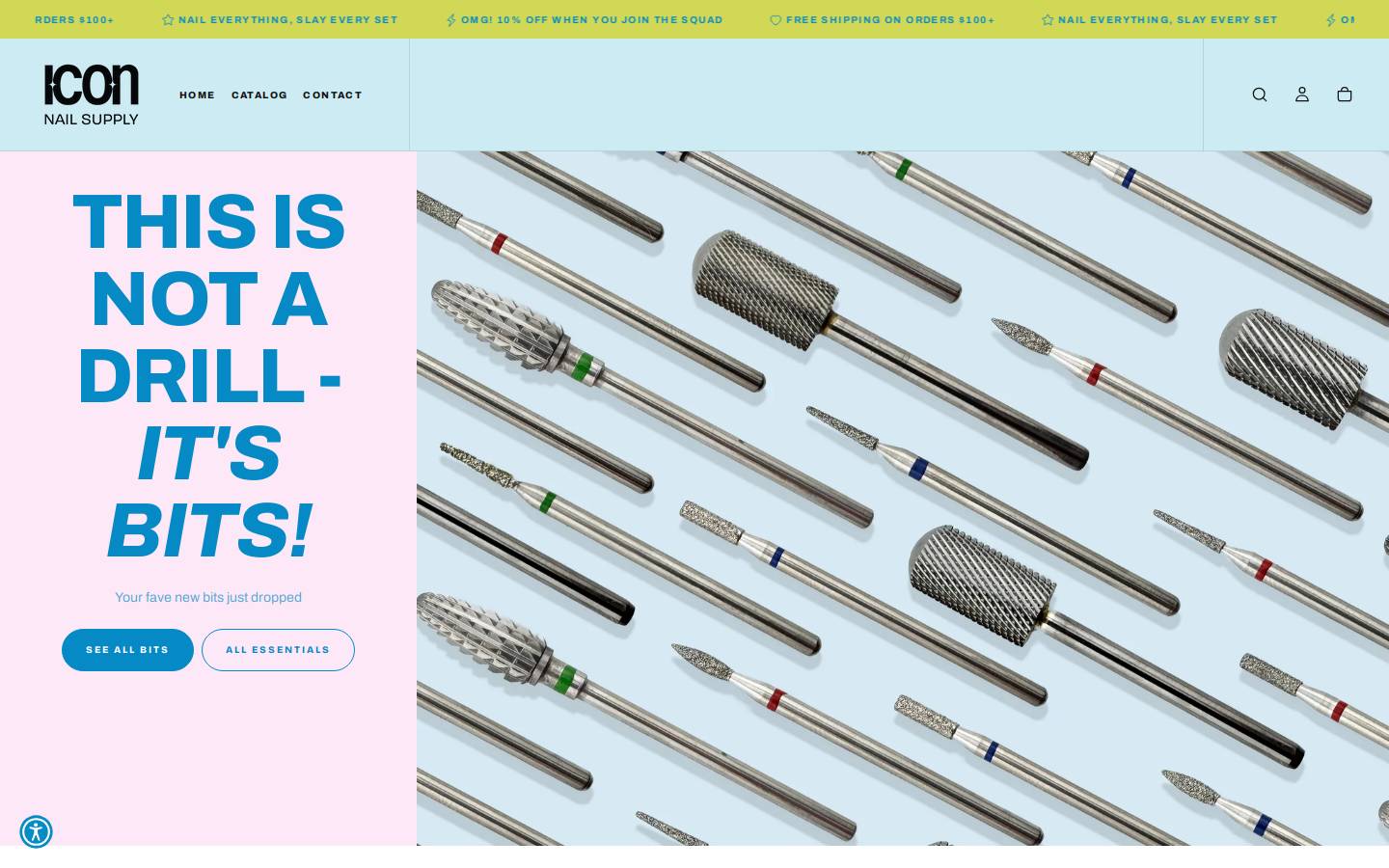 iconnailsupply.com homepage screenshot
