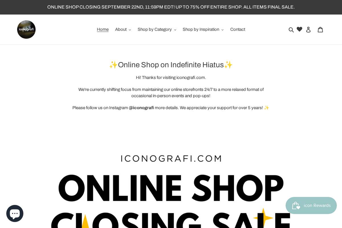 iconografi homepage screenshot