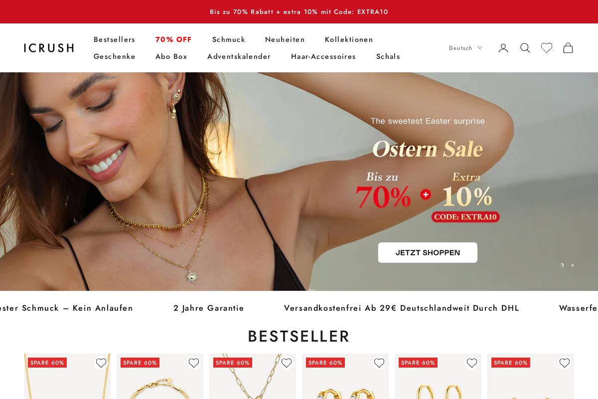 ICRUSH homepage screenshot