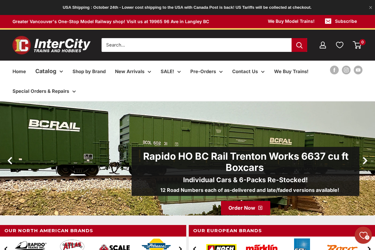 ictrainsandhobbies.com homepage screenshot