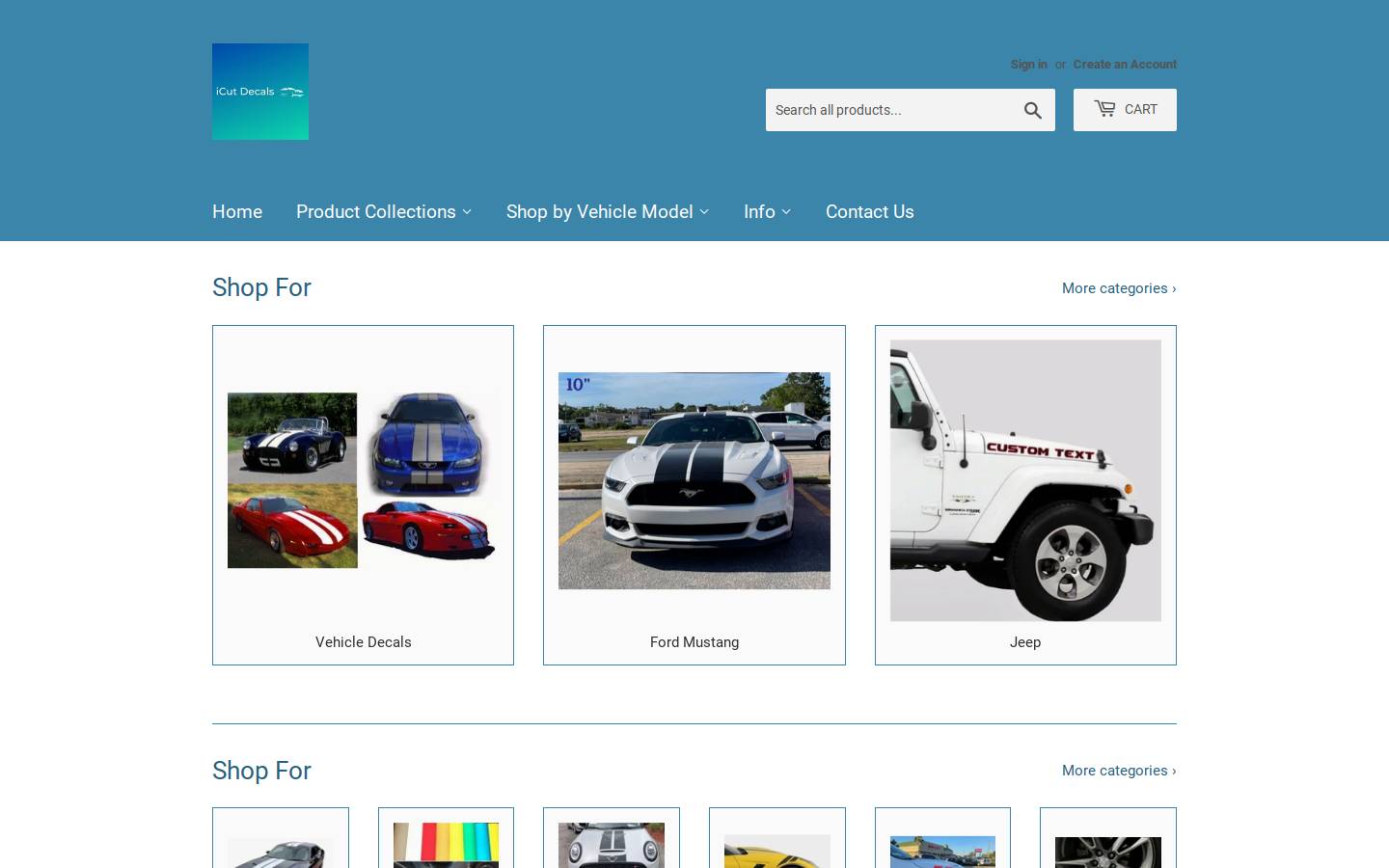 icutdecals.com homepage screenshot