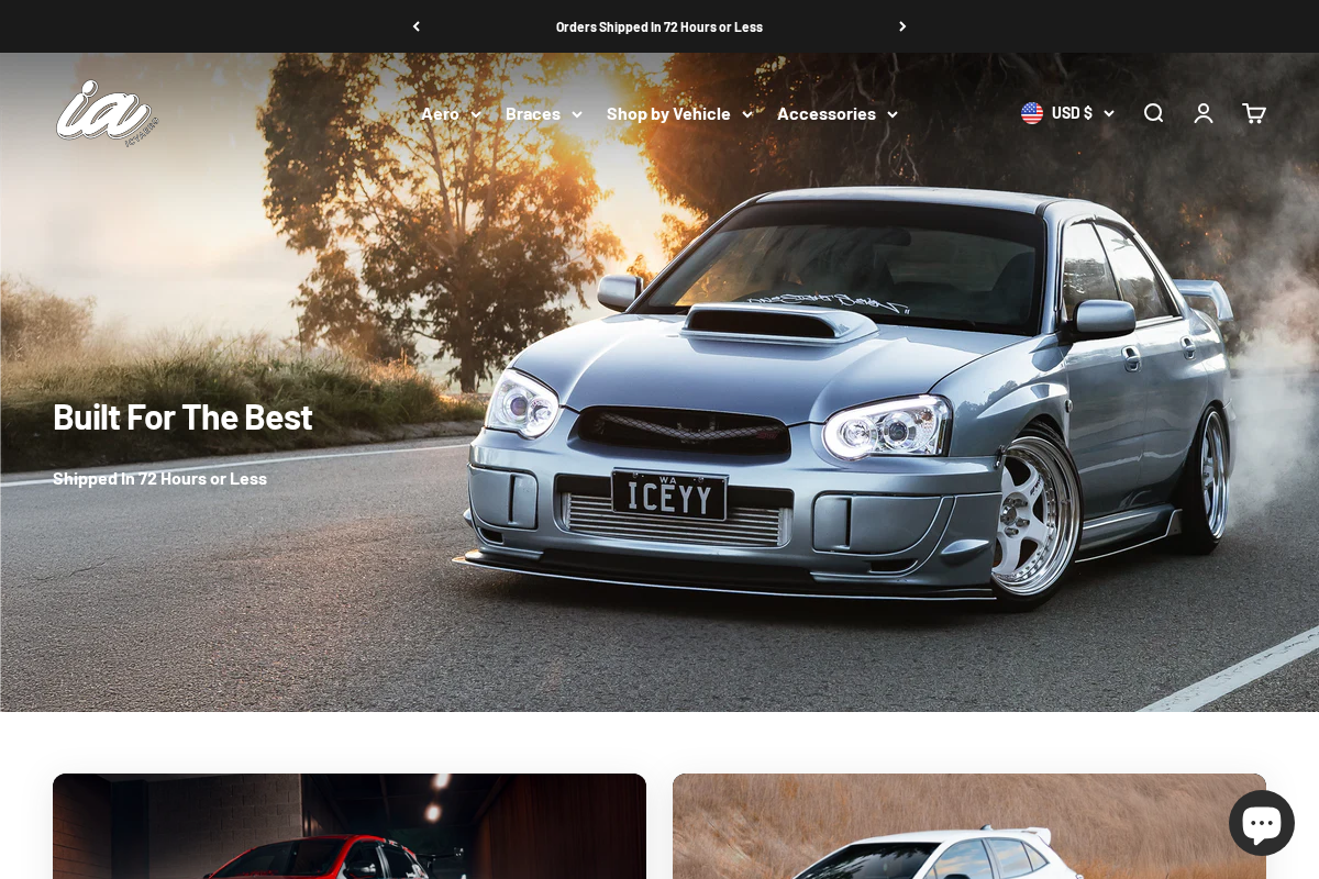 icyaero homepage screenshot