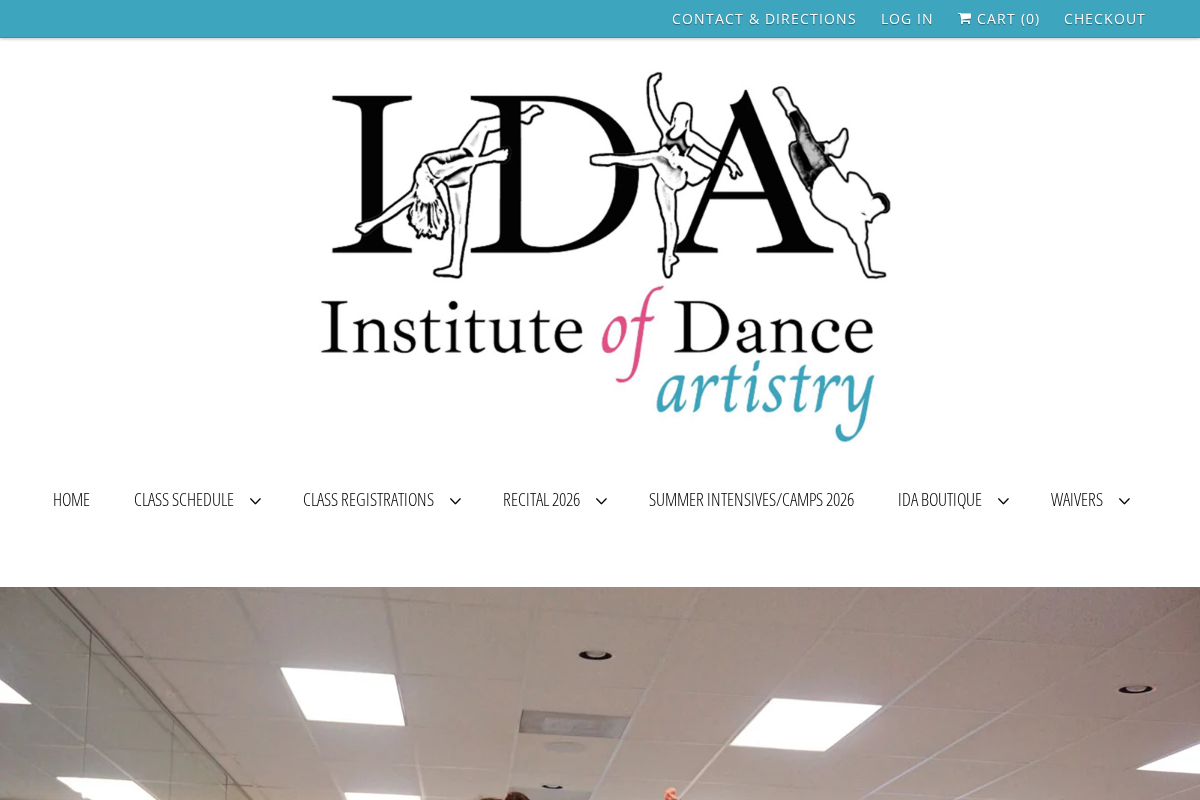 idadancestore.com homepage screenshot