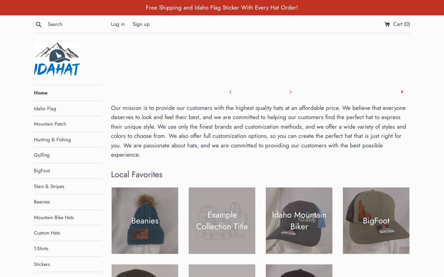 idaho75.com homepage screenshot