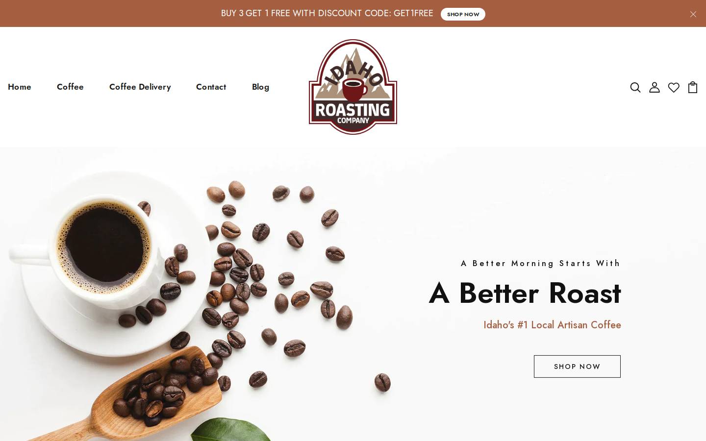 idahoroasting.com homepage screenshot