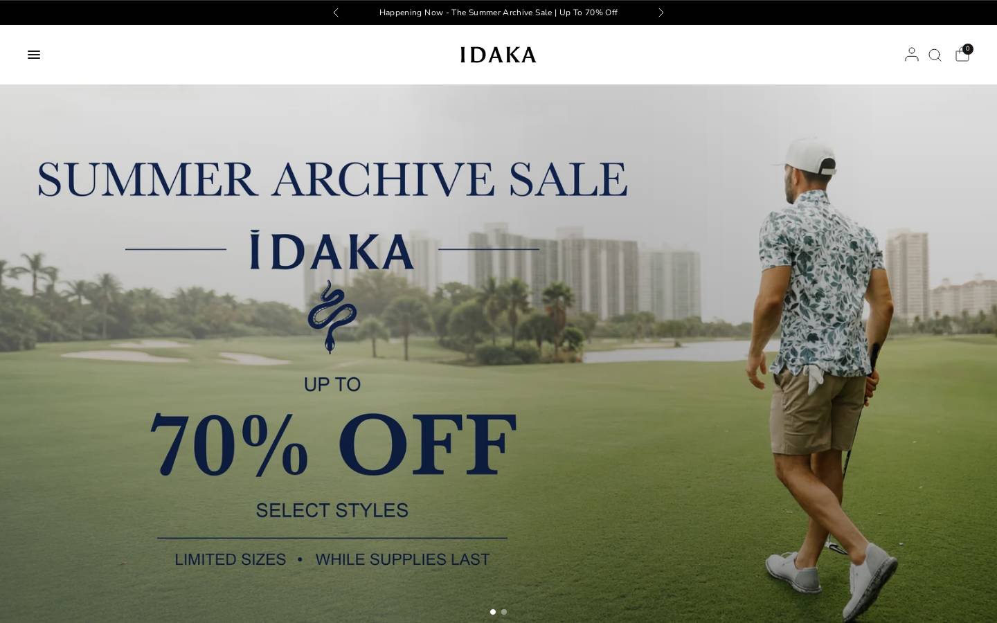 idaka.golf homepage screenshot