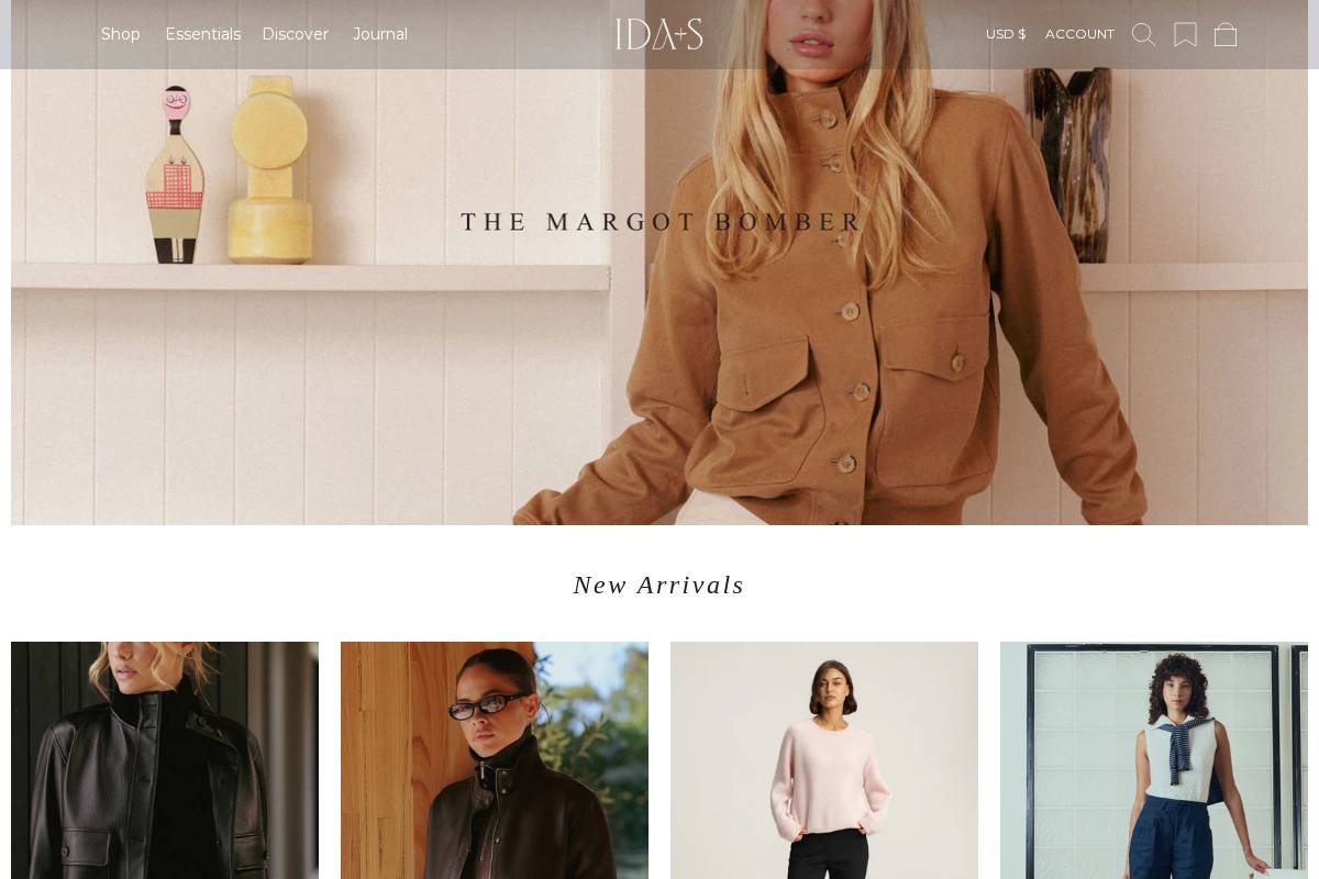 idascollection.com homepage screenshot