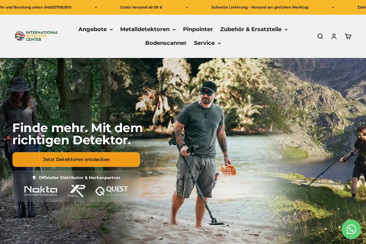 idc-detektor.de homepage screenshot