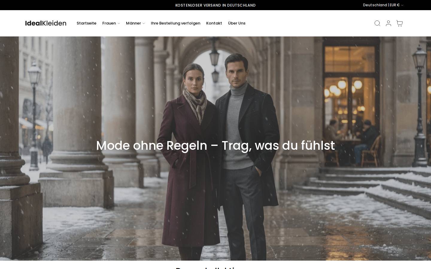 idealekleiden.de homepage screenshot