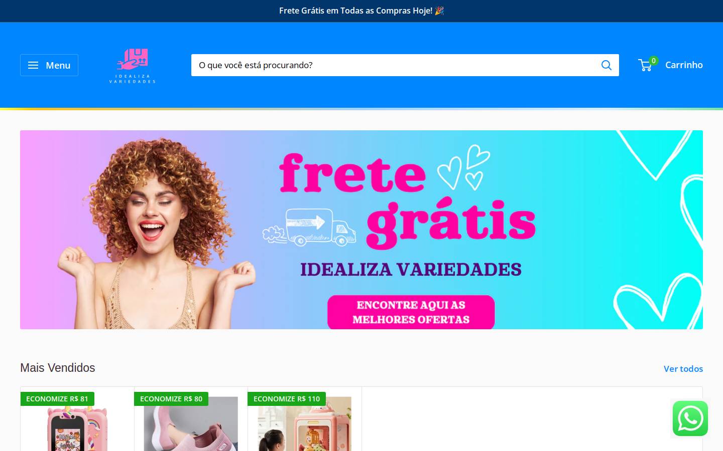 idealizavariedades.com homepage screenshot
